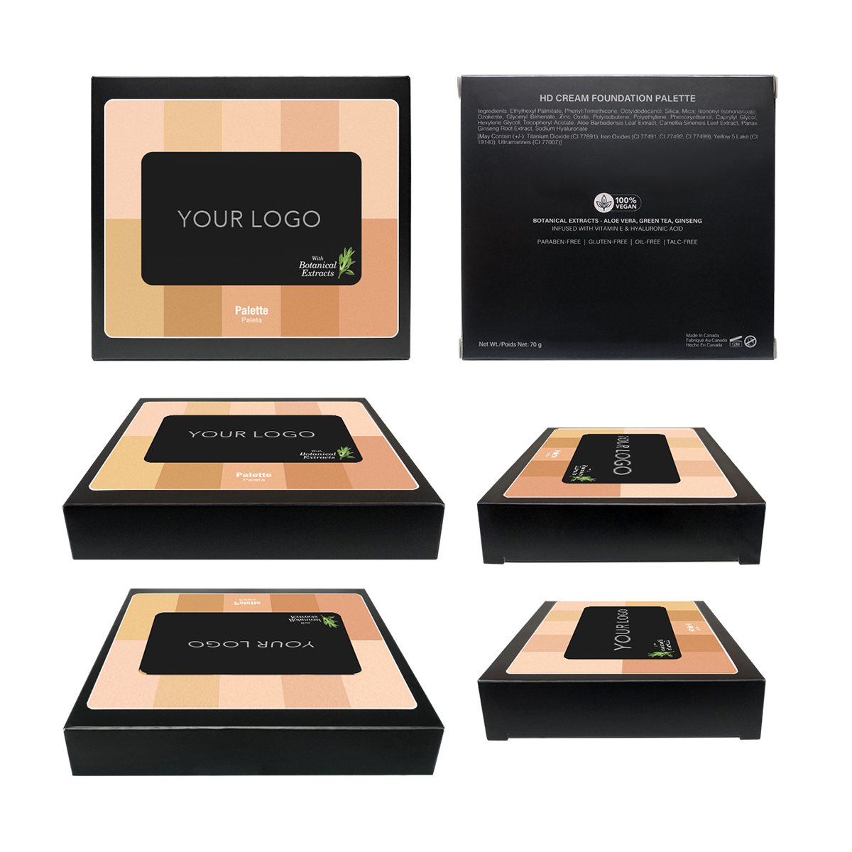 HD Cream Foundation Light Palette Mini