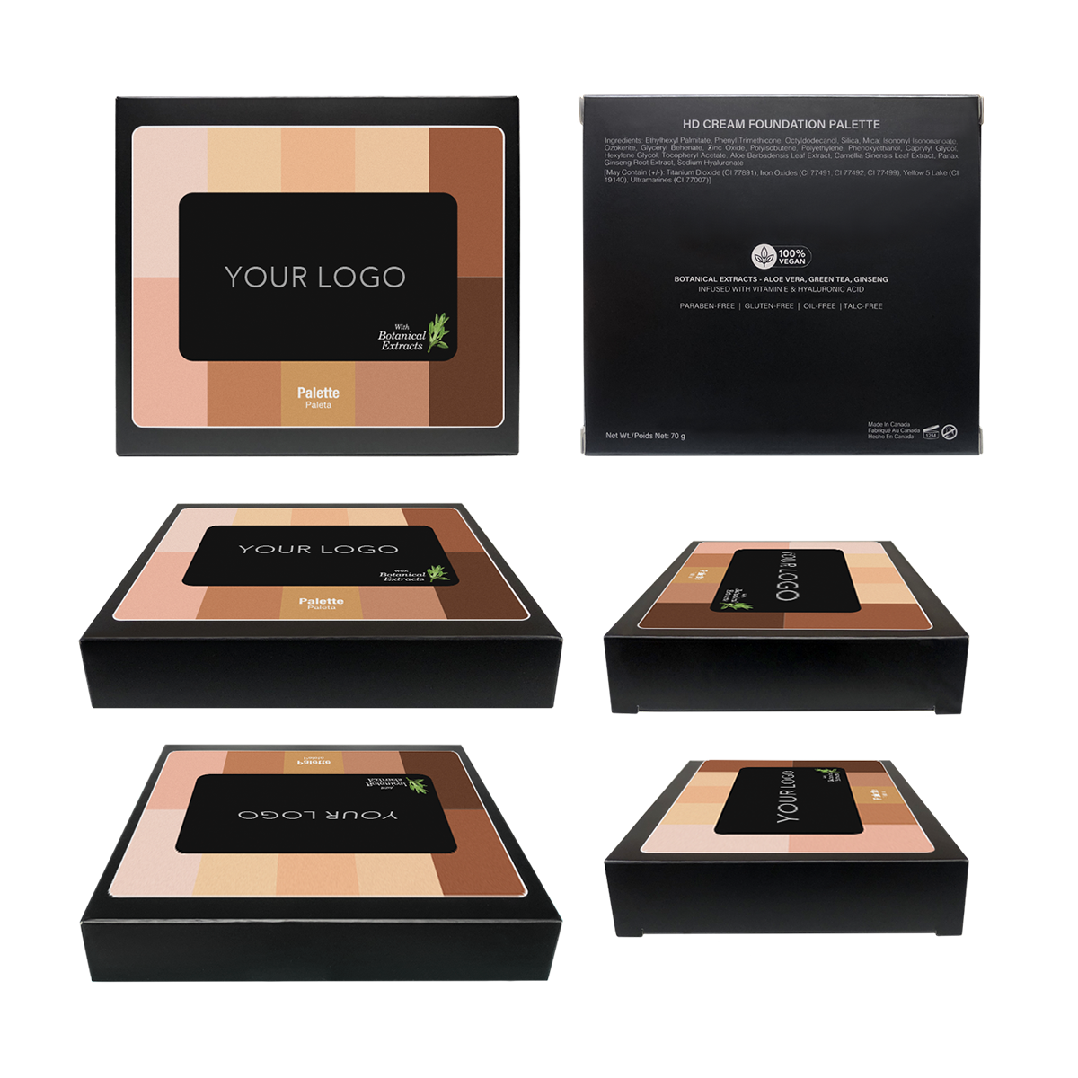 HD Cream Foundation Mixed Palette Mini