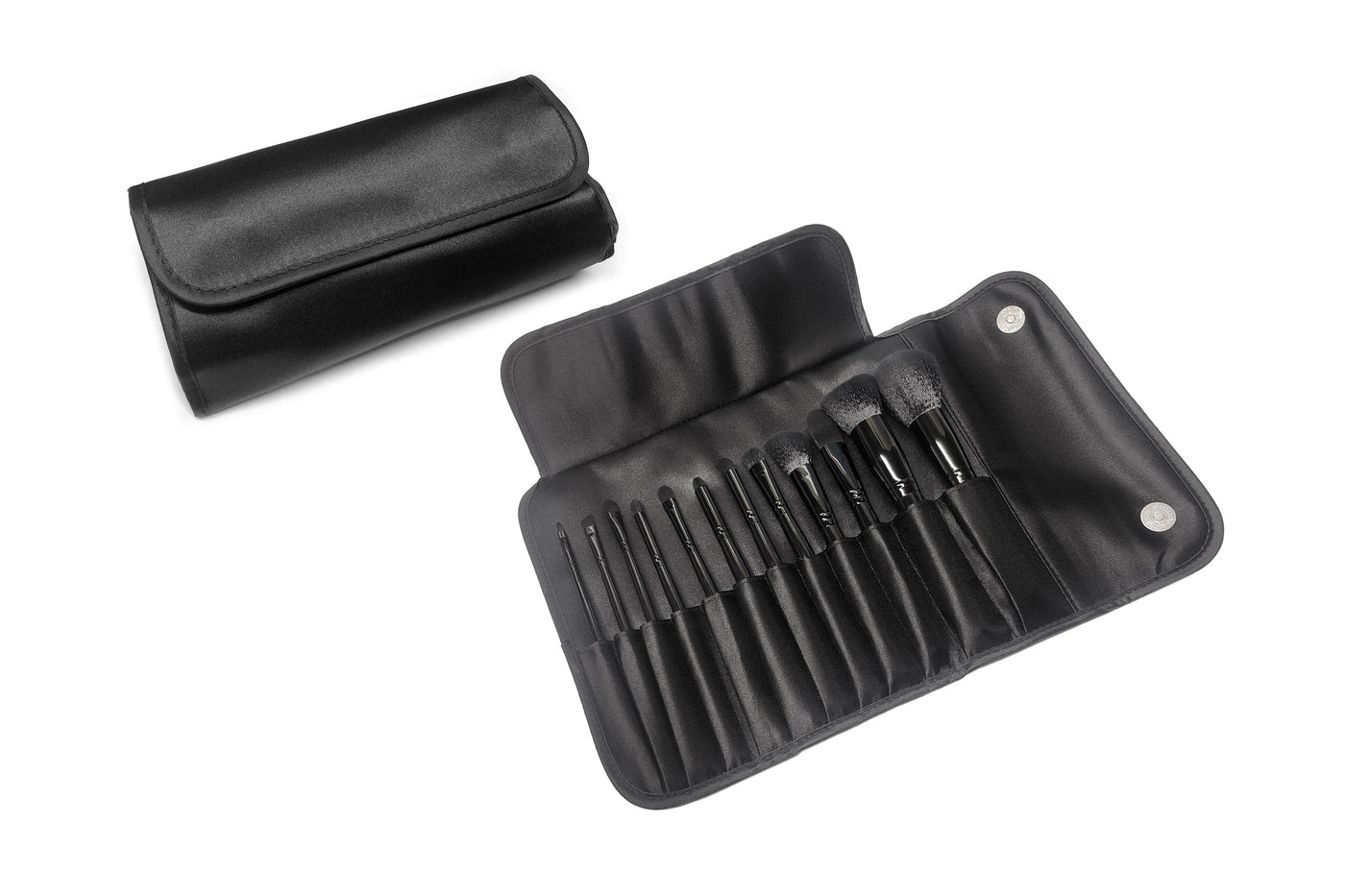 12 Pieces Satin Pouch Brush Set (face)