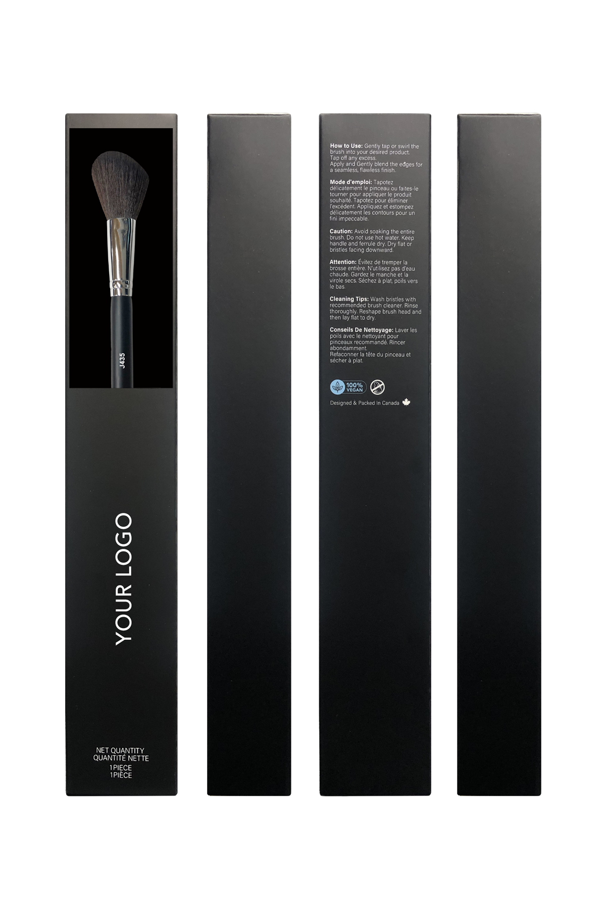 J435 Angled Blush Brush w Box