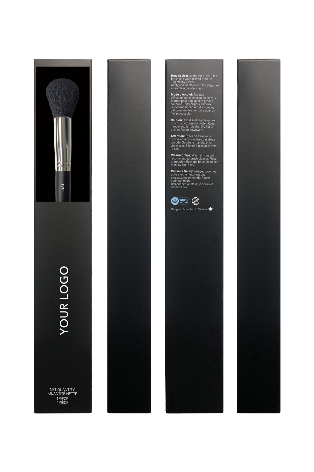 J437 Pro Dome Blender Brush w Box