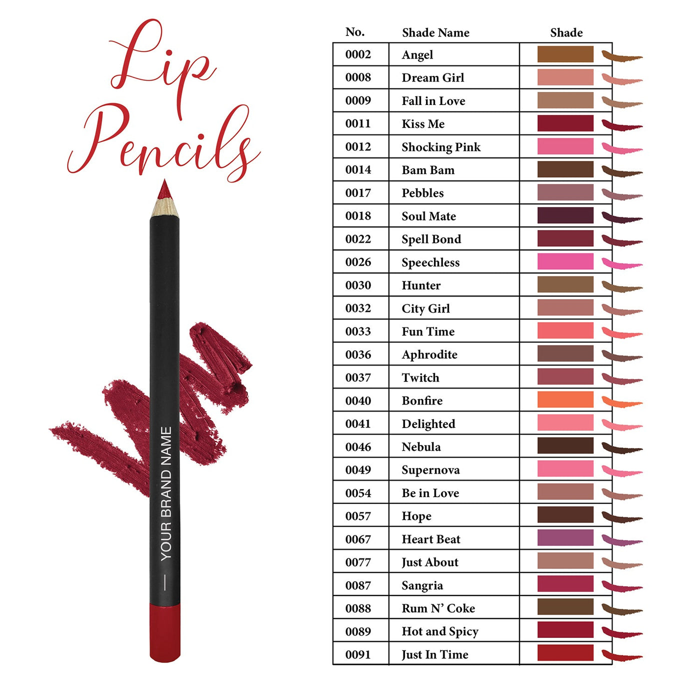 Lip Pencil - 0012 - Shocking Pink