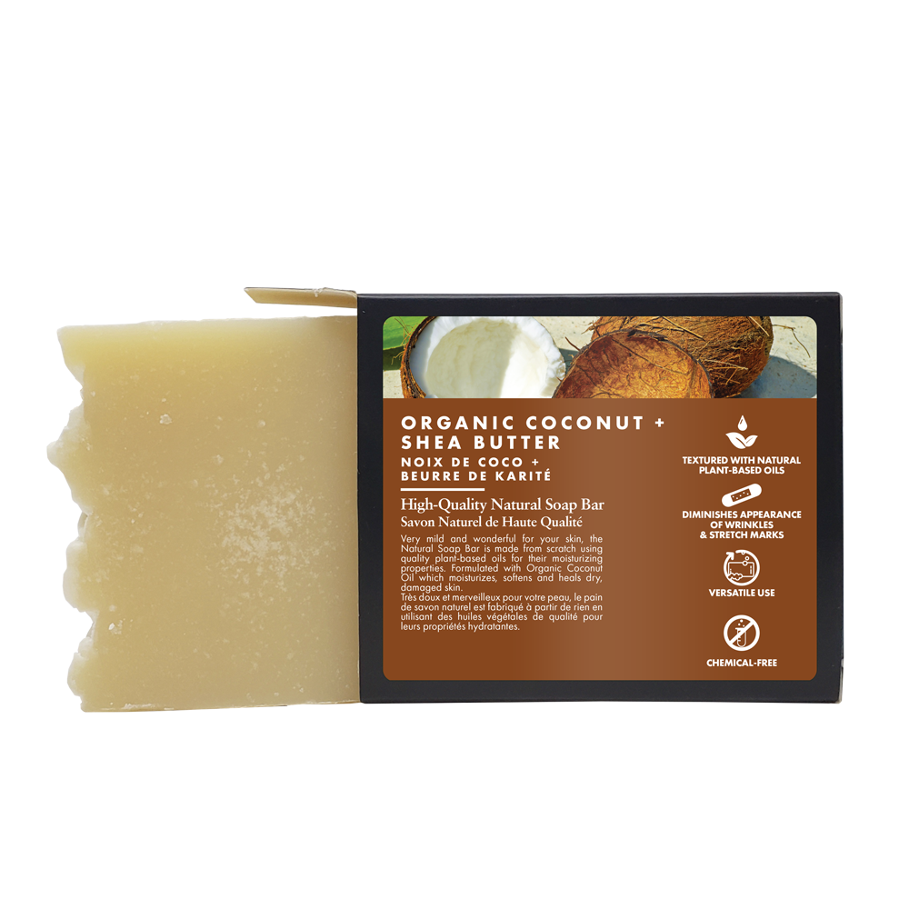 All Natural Soap Organic Coconut & Shea Butter Bar - 120g