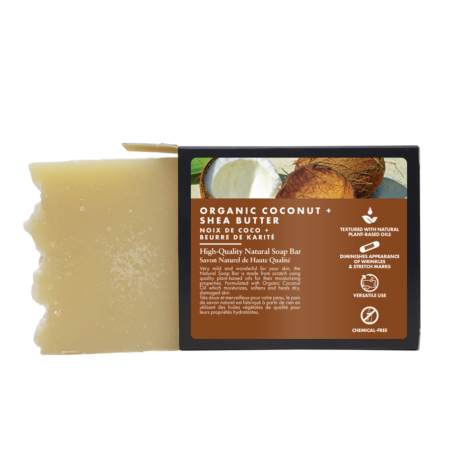 All Natural Soap Organic Coconut & Shea Butter Bar - 120g