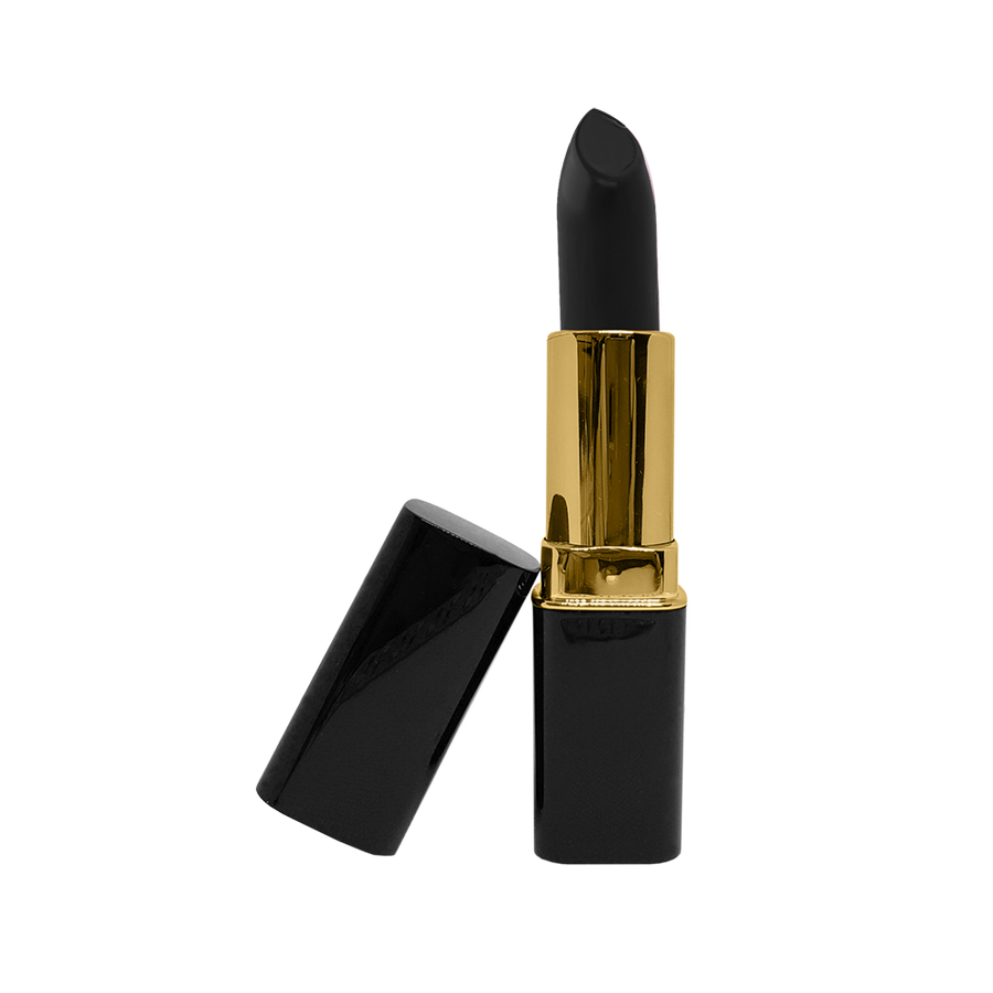Lipstick - 8141 Deep Black - Gold Trim